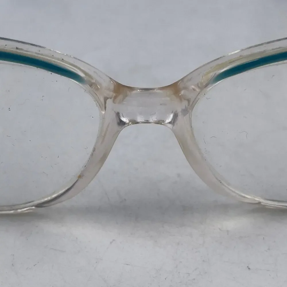 Grasset Bijou Women Eyeglasses Frame Clear Blue Plastic Cat Eye Full Rim 57-17mm
